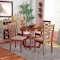 Baxton Studio Alicia Modern and Contemporary Grey Fabric and Walnut Brown Finished Wood 5-Piece Dining Set 174-9883-10897-Zoro - alternate 3